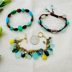 Crystal Gemstone Bracelet Bundle beachy boho festival vibes